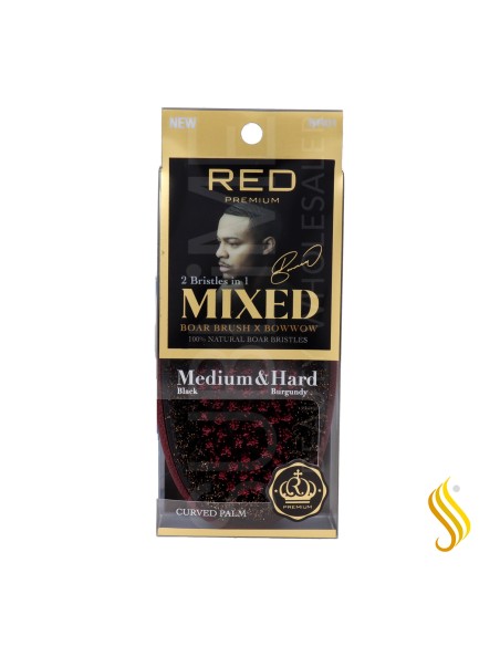 Red Kiss Rpm Medium Hard Mixed Palm Boar Brush Cepillo